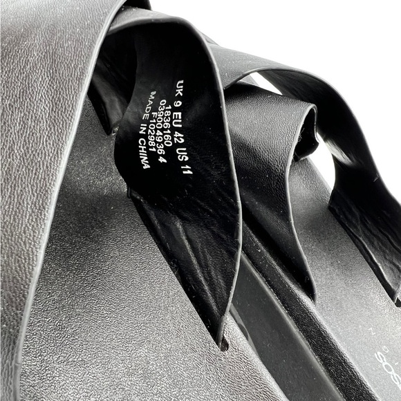 ASOS DESIGN FairPlay Chunky Sporty Flat Mules Black - Picture 14 of 15